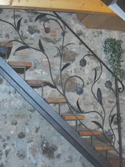 Rampe, escalier, en, fer, forgé, ferronnerie, d’Art,